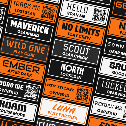 Selection of custom name, role, and QR code patches